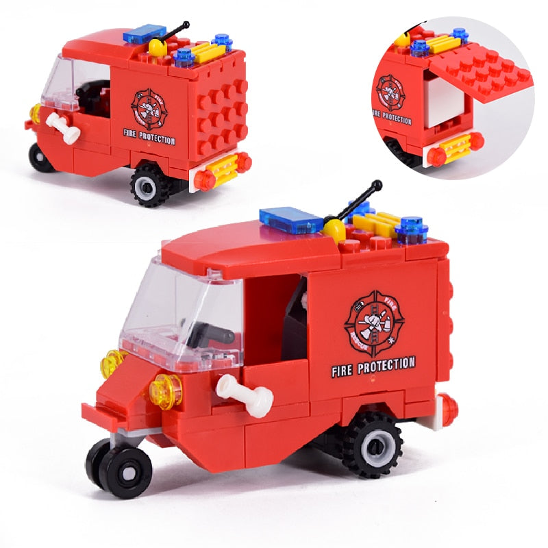 City Fire Fighting Vehicle Building Block