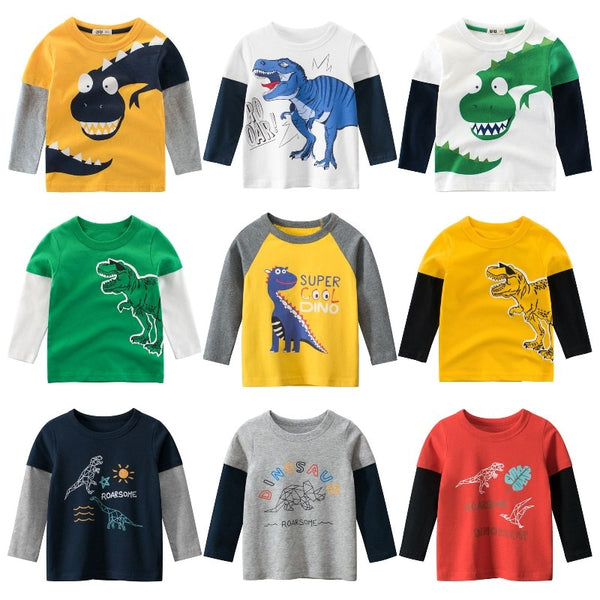 Cartoon Dinosaur Long Sleeve T Shirt