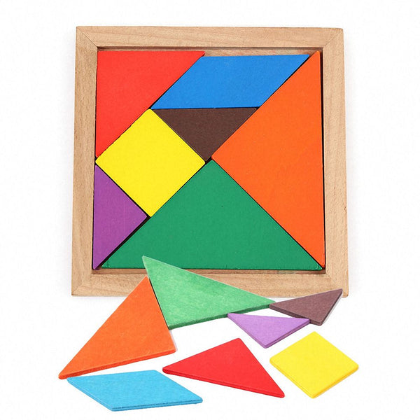 7 Piece Jigsaw Puzzle Montessori Wooden Tangram