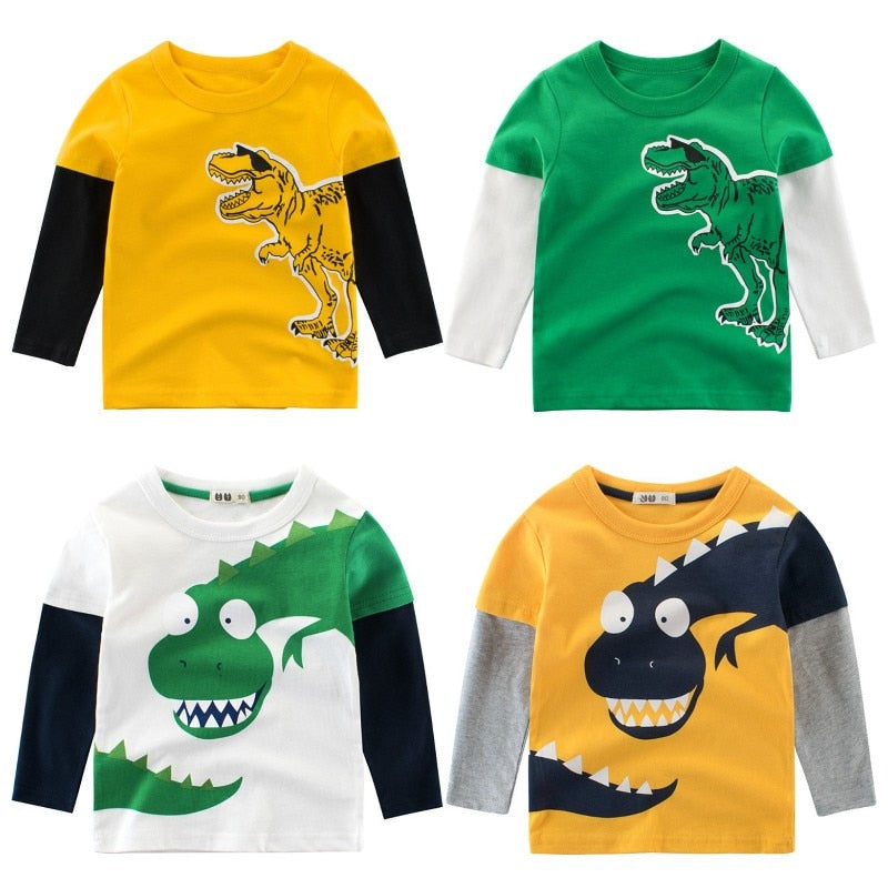 Cartoon Dinosaur Long Sleeve T Shirt