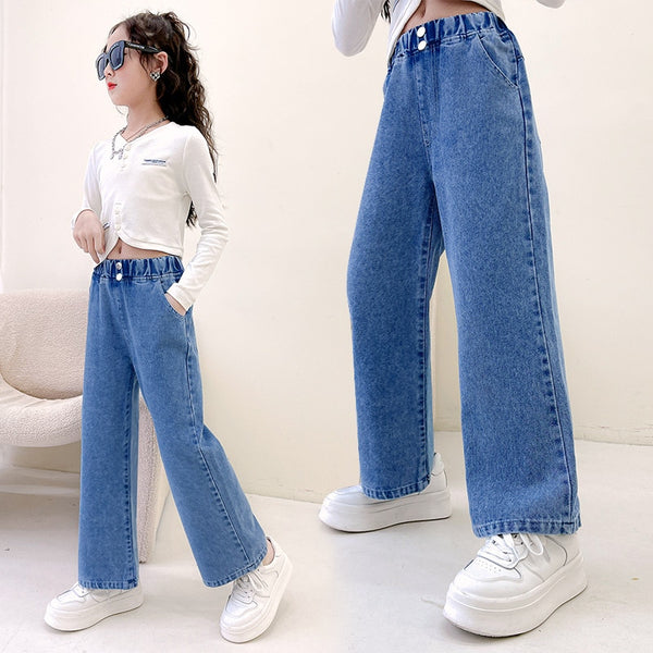 Two Button Straight Jeans