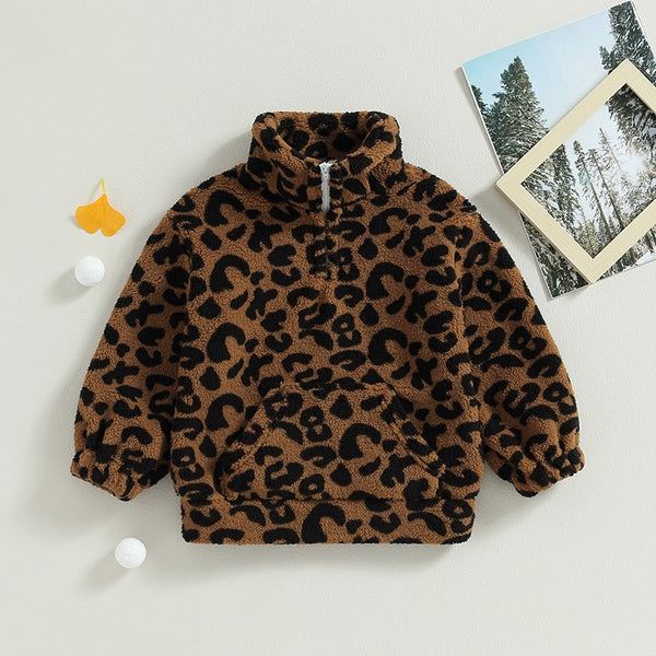 Fuzzy Leopard Print Jacket