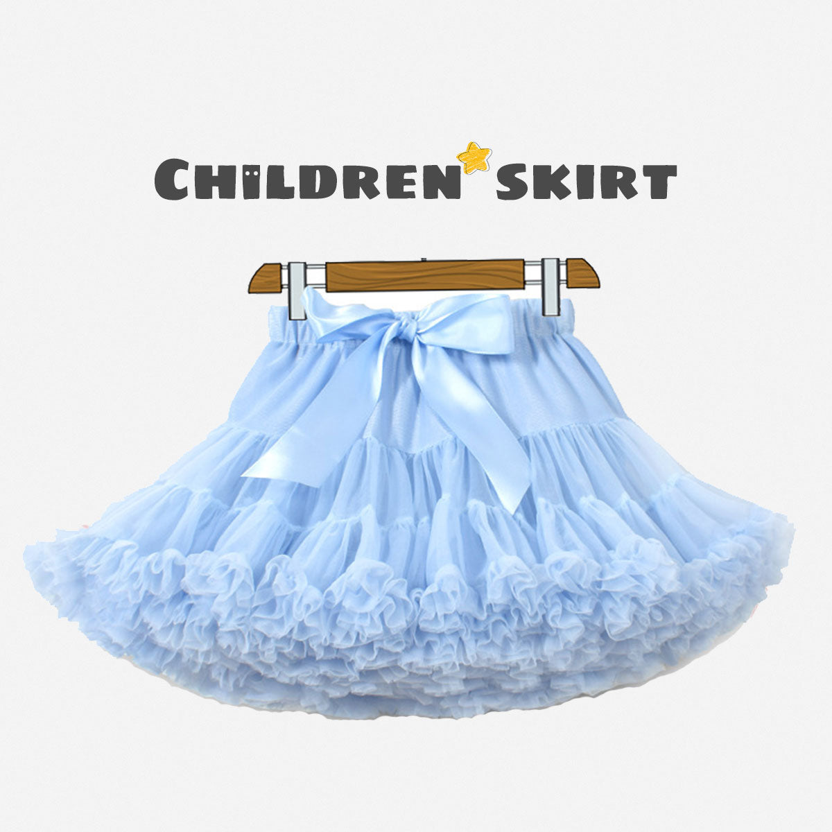 Solid Fluffy Tulle Tutu Skirt